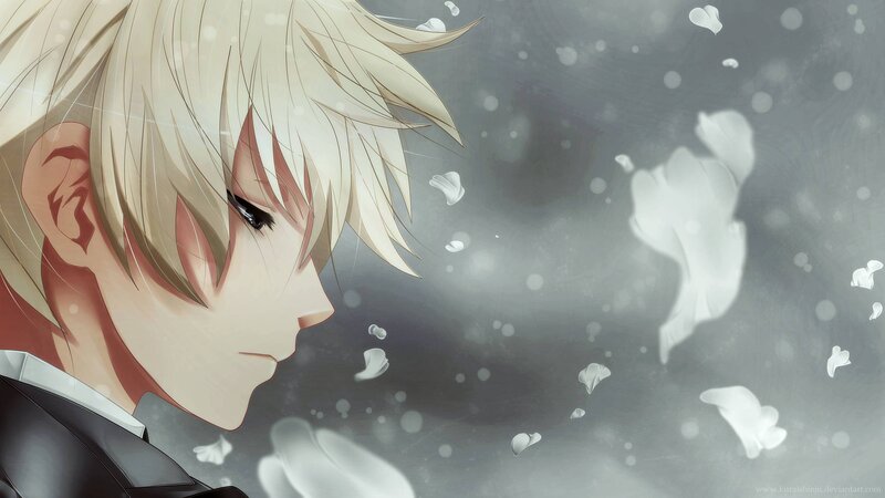 Blonde-haired Anime Character — Gray, Melancholic