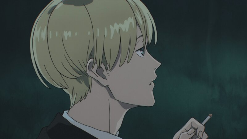 Blonde-haired Anime Character — Green, Dramatic