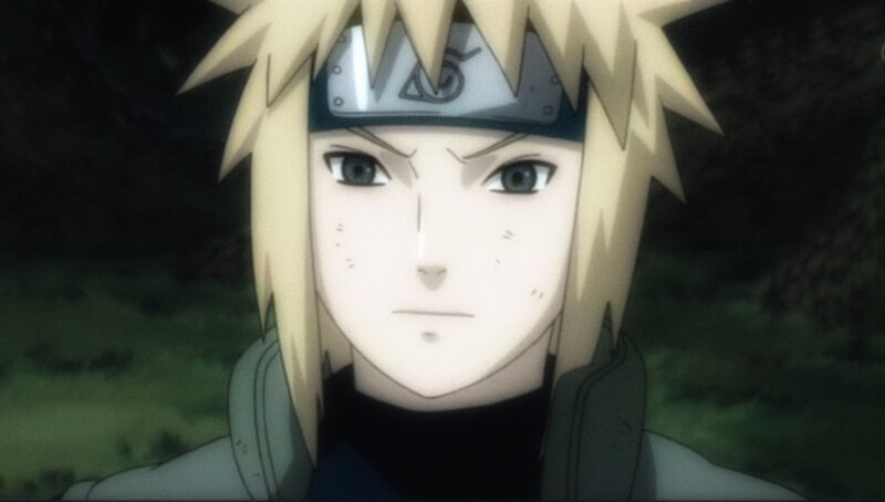 Blonde-haired Anime Character — Green, Serious