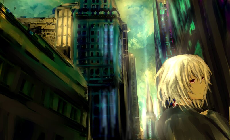 Blonde-haired Anime Character — Green