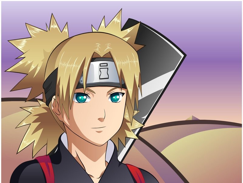 Blonde-haired Anime Character — Purple