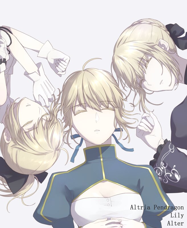 Blonde-haired Anime Character — White, Calm