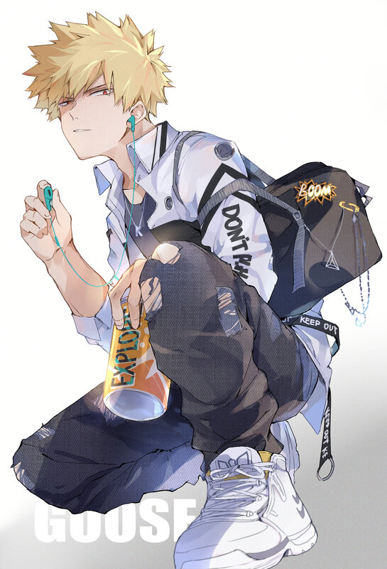 Blonde-haired Anime Character — White, Casual