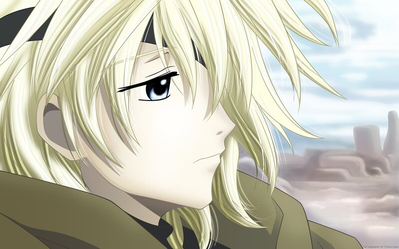 Blonde-haired Anime Character — White, Contemplative