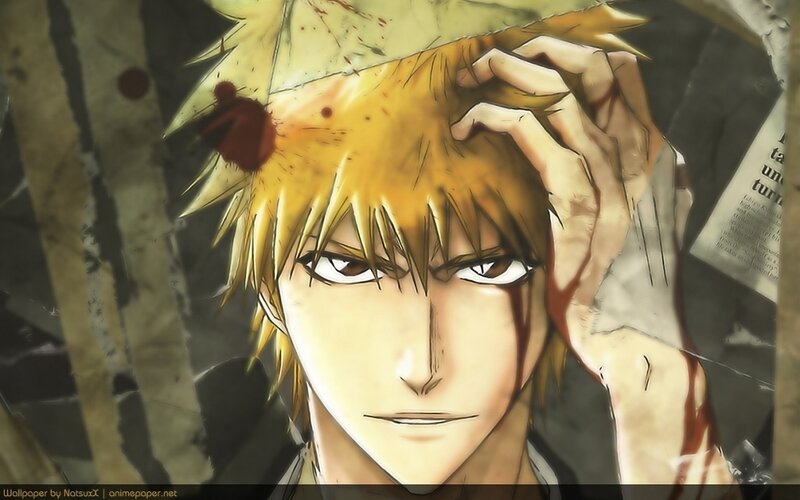Blonde-haired Anime Character — Yellow, Dramatic, Blood