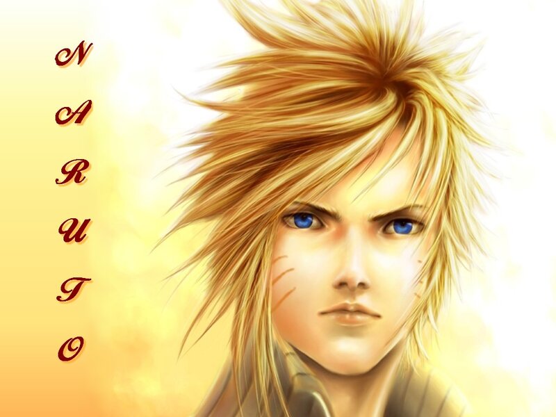 Blonde-haired Anime Character — Yellow, Dramatic, Blue Eyes