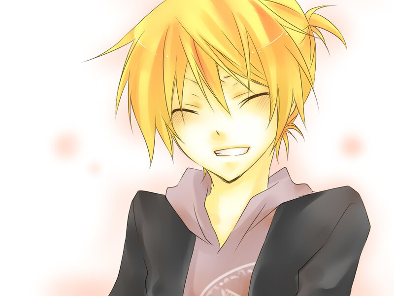 Blonde-haired Anime Character — Yellow, Happy