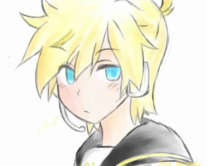 Blonde-haired Anime Character — Yellow, Neutral, Digital Art