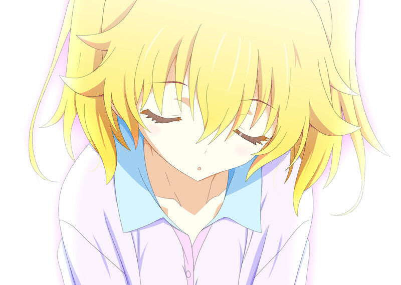 Blonde-haired Anime Character — Yellow, Peaceful