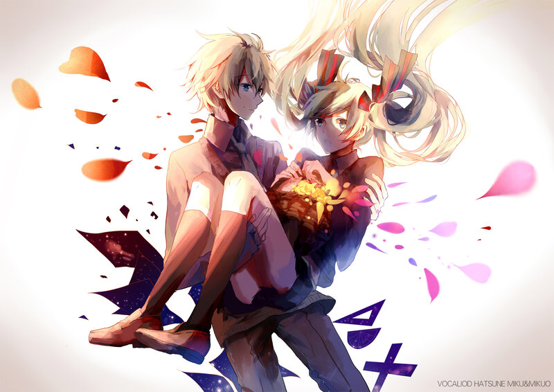 Blonde-haired Anime Couple