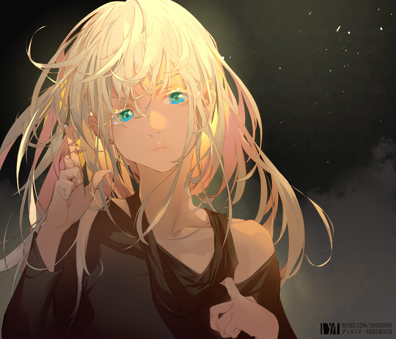 Blonde-haired Anime Girl — Blonde, Dramatic
