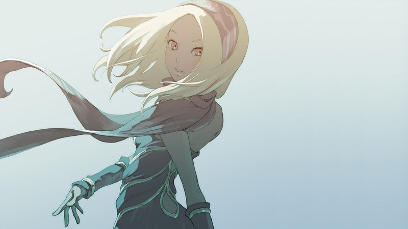 Blonde-haired Anime Girl — Blue, Calm