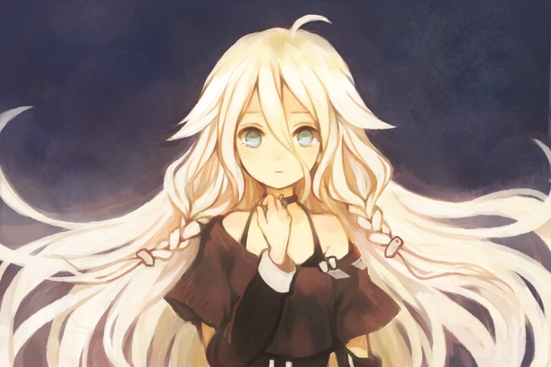 Blonde-haired Anime Girl — White