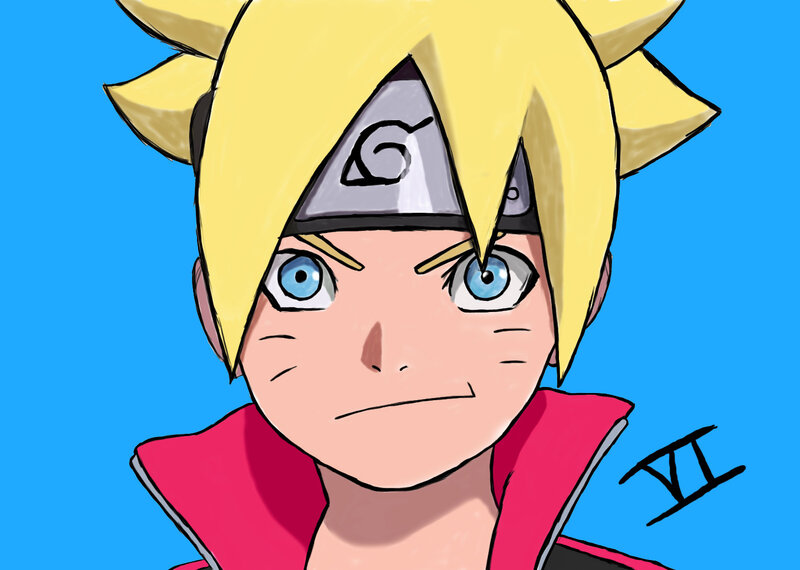 Blonde-haired Boy — Blue