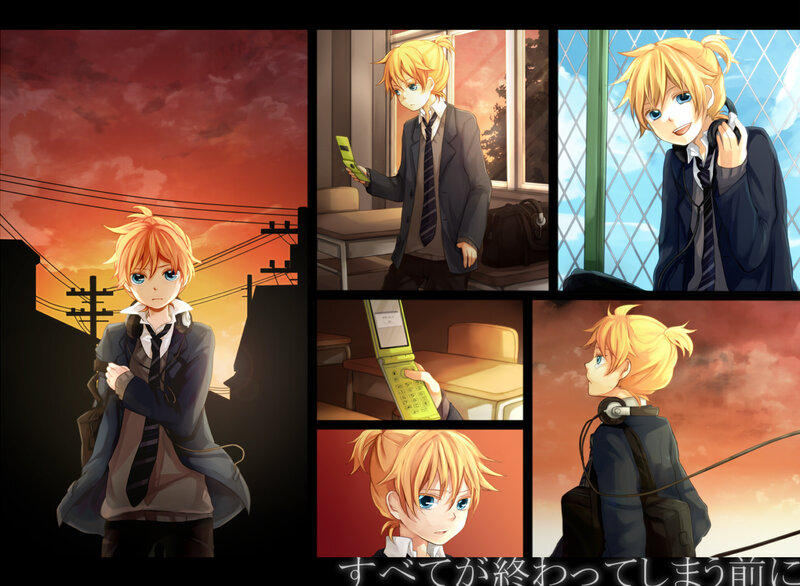 Blonde-haired Boy in Uniform — Orange