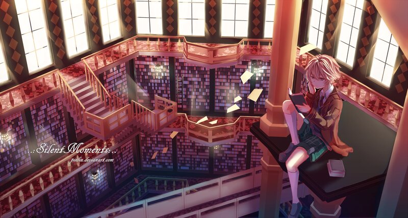 Blonde-haired Boy Reading