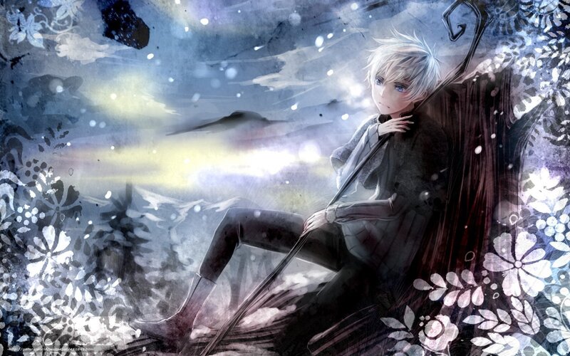 Blonde-haired Boy with Staff — Blue