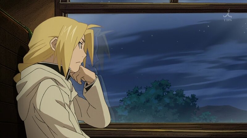 Blonde-haired Character at Window