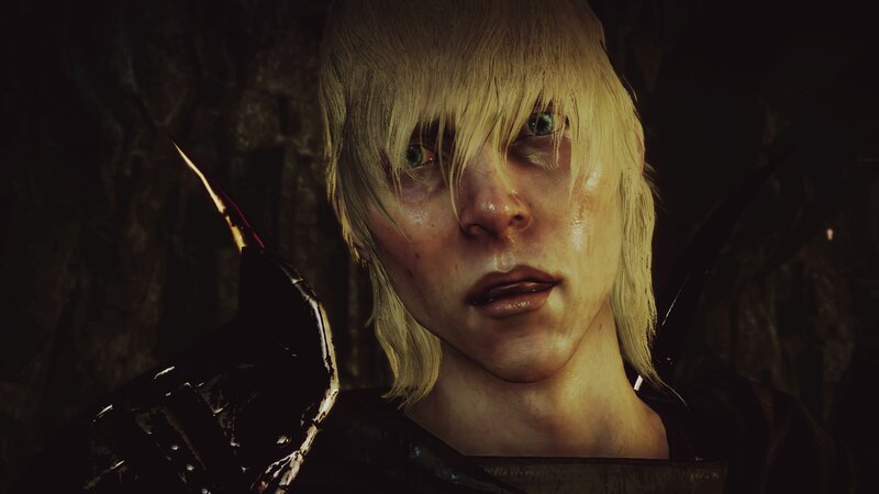 Blonde-haired Character — Black, Dark