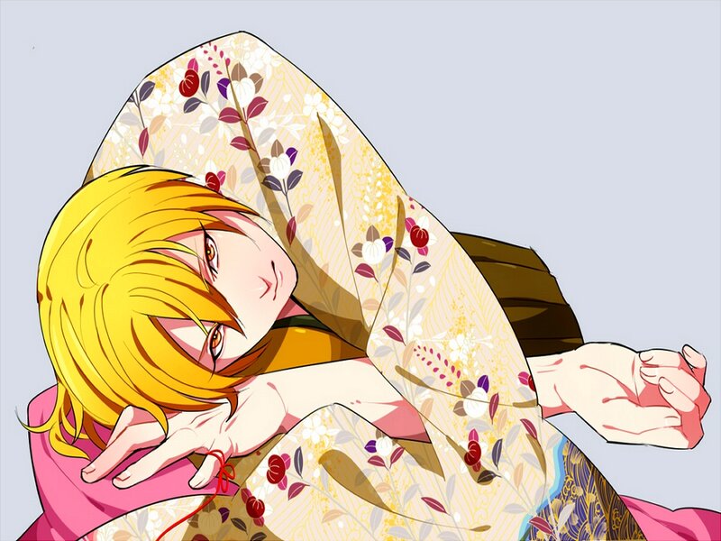 Blonde-haired Character in Kimono