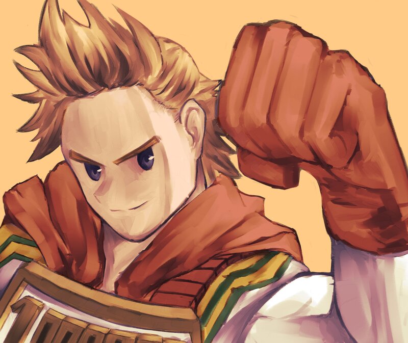 Blonde-haired Character — Orange, Determined