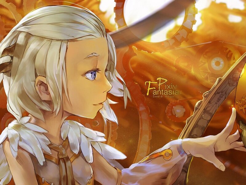 Blonde-haired Character — Orange, Dramatic