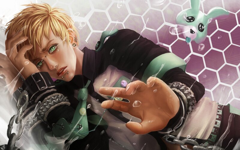 Blonde-haired Character — Purple