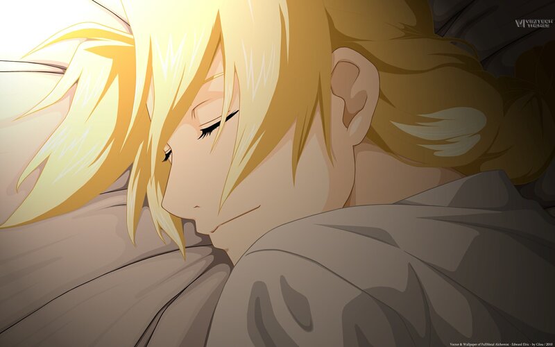 Blonde-haired Character Sleeping