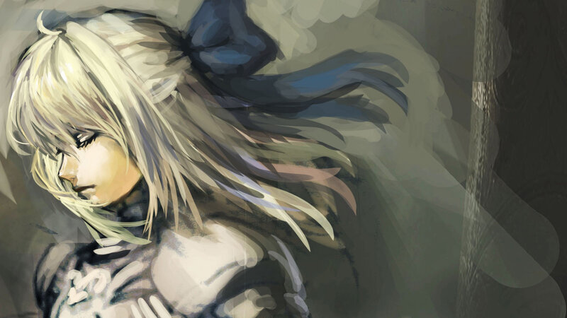 Blonde-haired Character — White