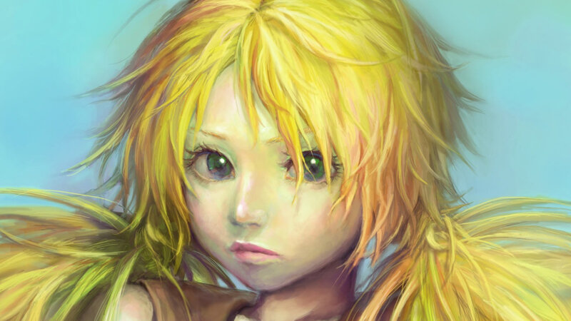 Blonde-haired Character — Yellow, Calm