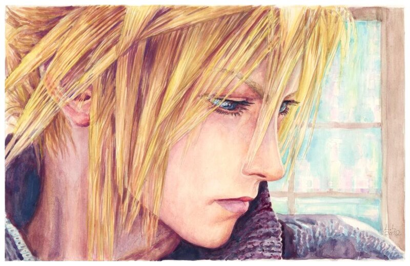 Blonde-haired Character — Yellow, Contemplative