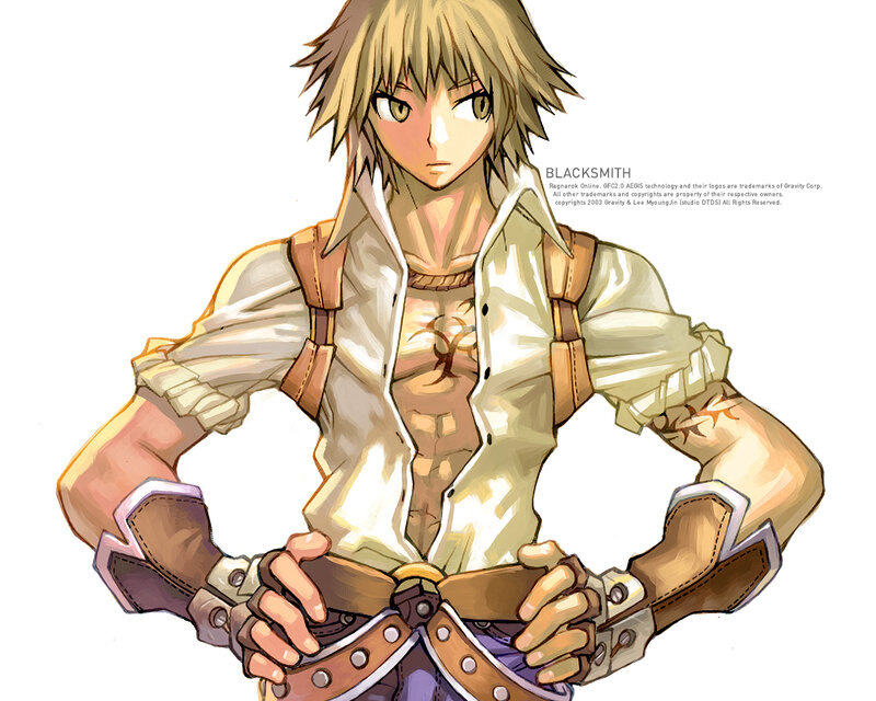 Blonde-haired Male Character — Beige