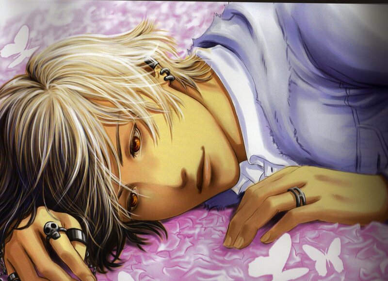 Blonde-haired Man Lying Down
