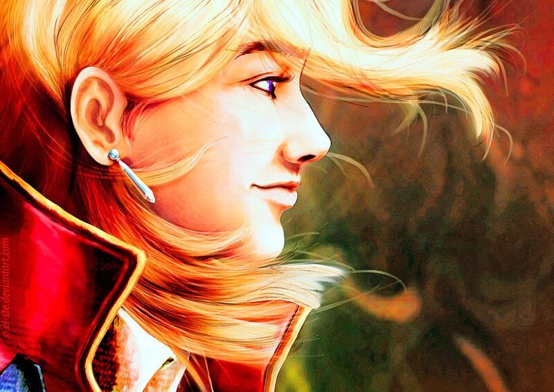 Blonde-haired Person in Profile