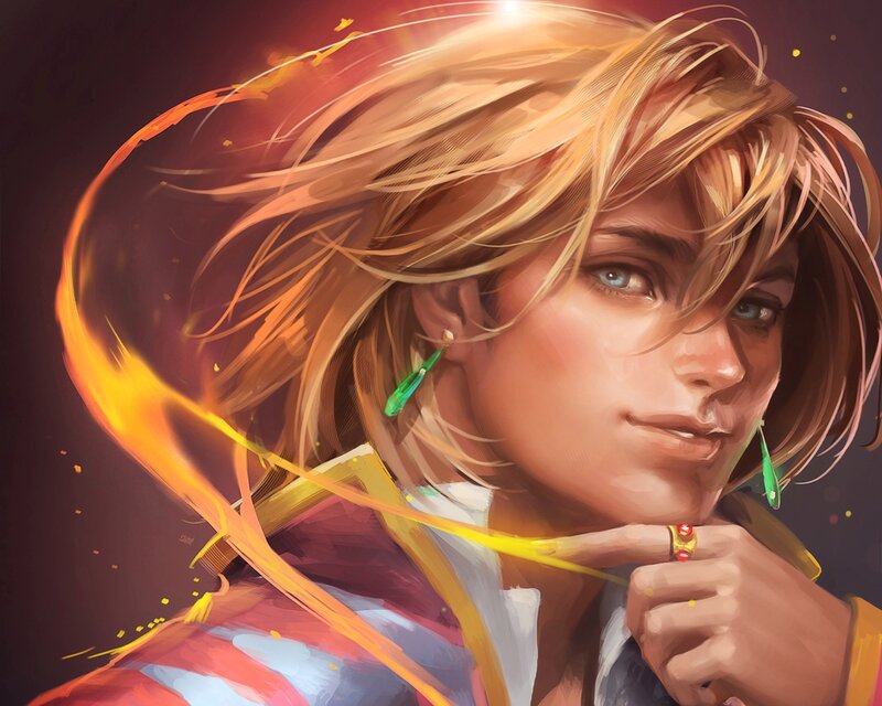 Blonde-haired Person — Orange