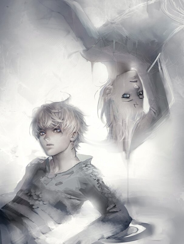 Blonde-haired Person with Ghost