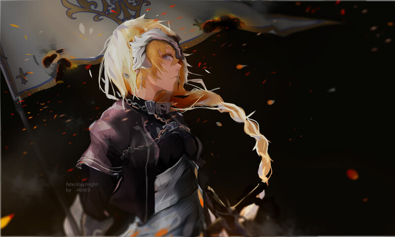 Blonde-haired Warrior — Black, Dramatic, Night