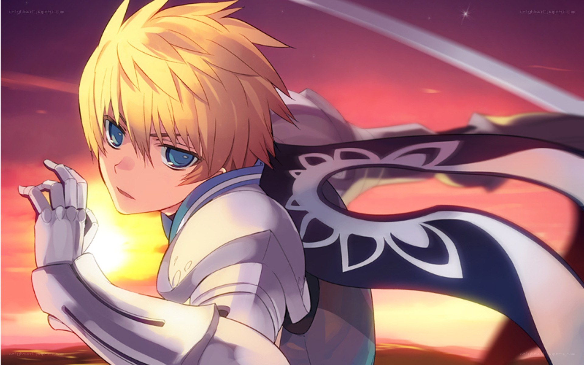 blonde knight in armor