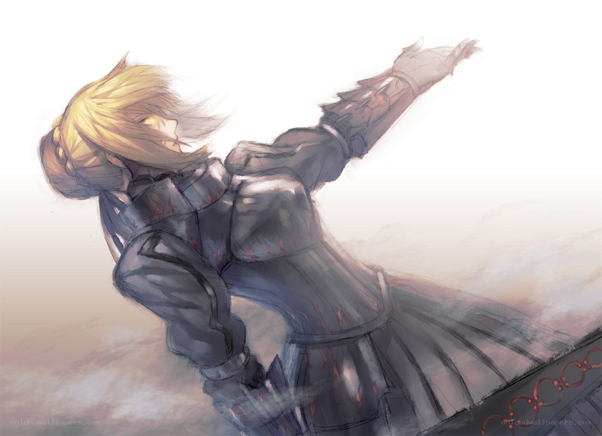 Blonde knight in armor