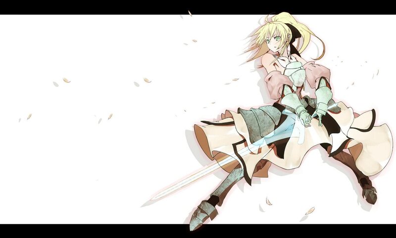 blonde knight in armor