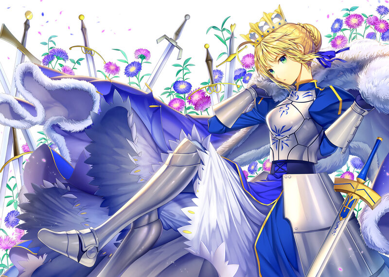 Blonde Knight in Armor — Blue, Regal