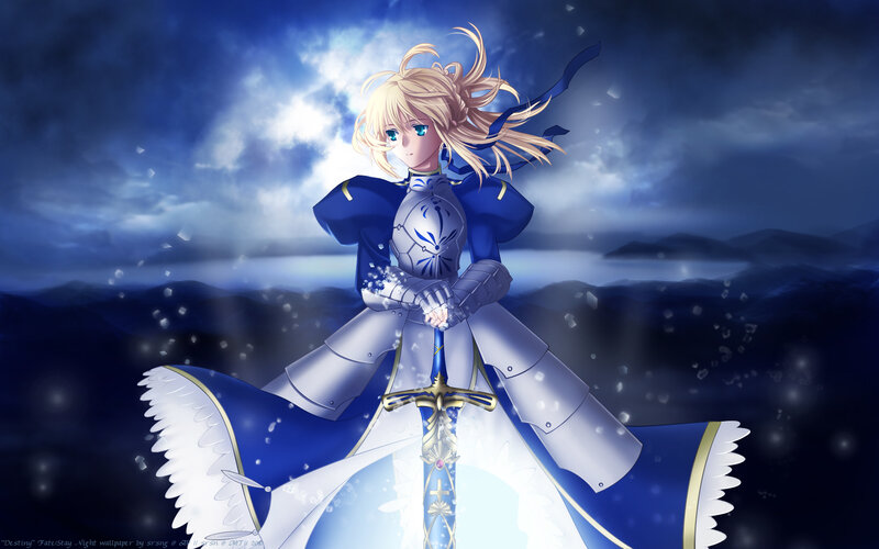 Blonde Knight in Armor — Blue