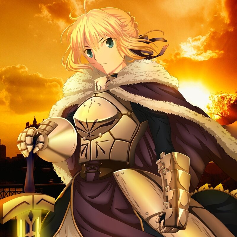 Blonde Knight in Armor — Orange, Dramatic