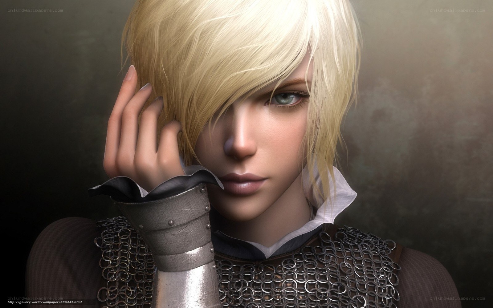 Blonde knight in chainmail