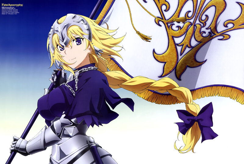 Blonde Knight with Flag — Purple