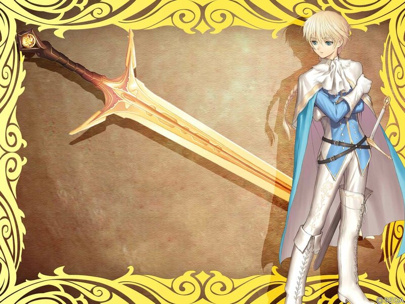 Blonde knight with golden sword