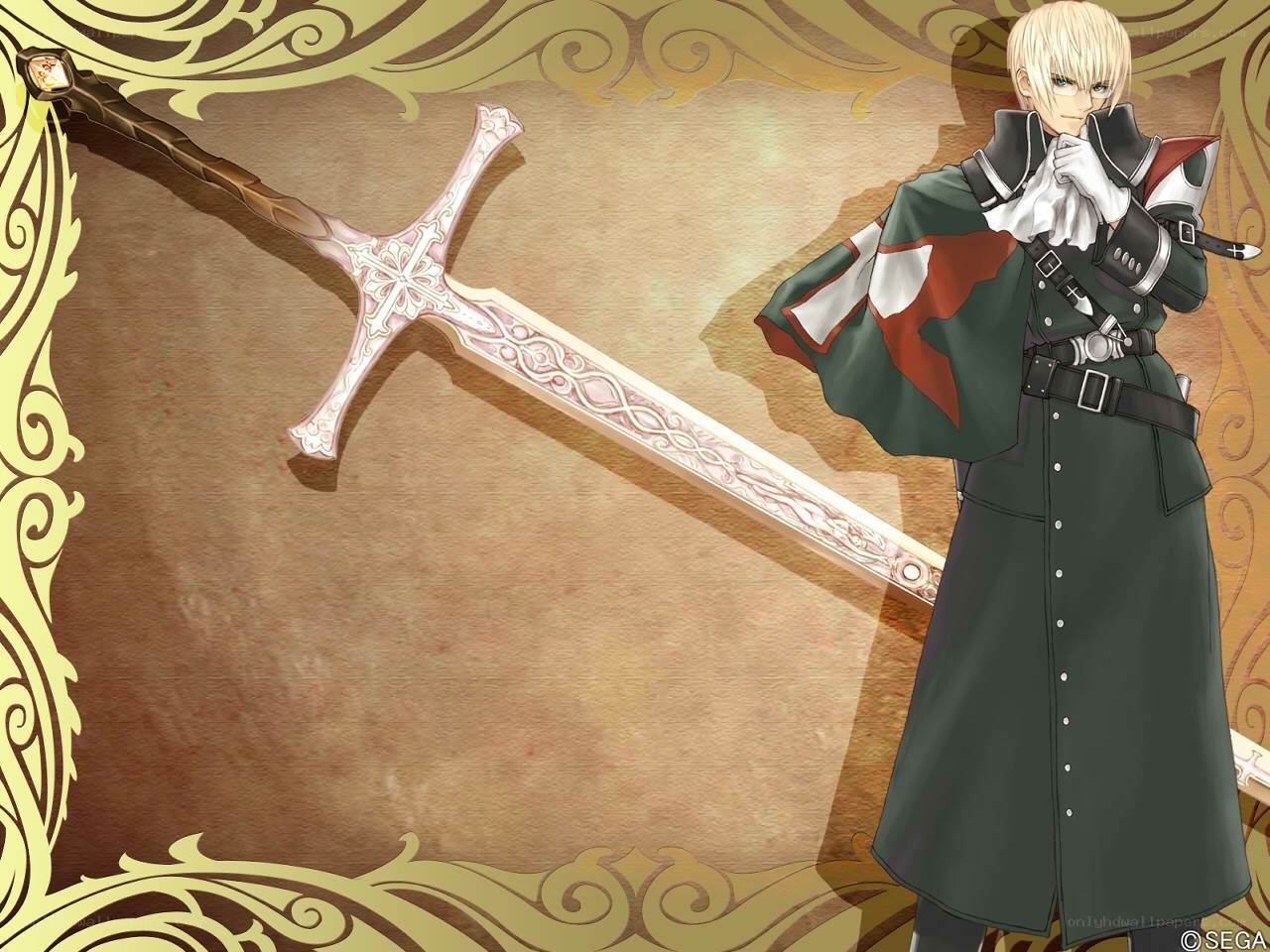 Blonde knight with ornate sword