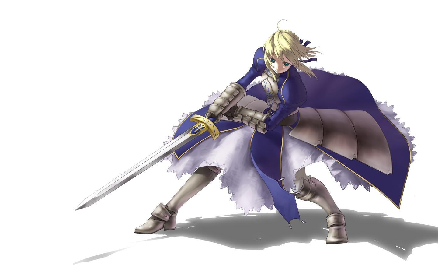 blonde knight with sword