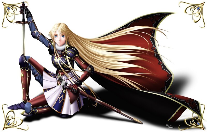 Blonde knight with sword