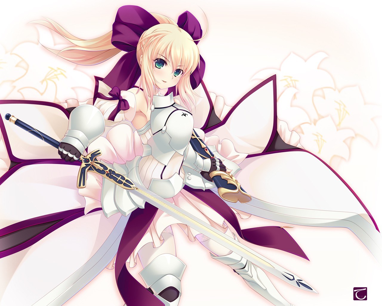 Blonde knight with sword